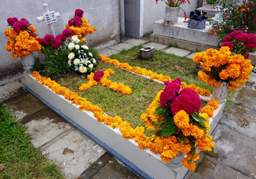 decorated grave